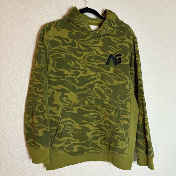 Analog by Burton Camo Crux Hoodie Green Mens Medium - Picture 1 of 7